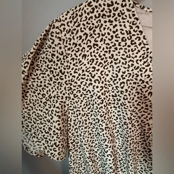 PrettyGarden Cream and Brown Leopard Print Maxi Dress - Picture 4 of 7